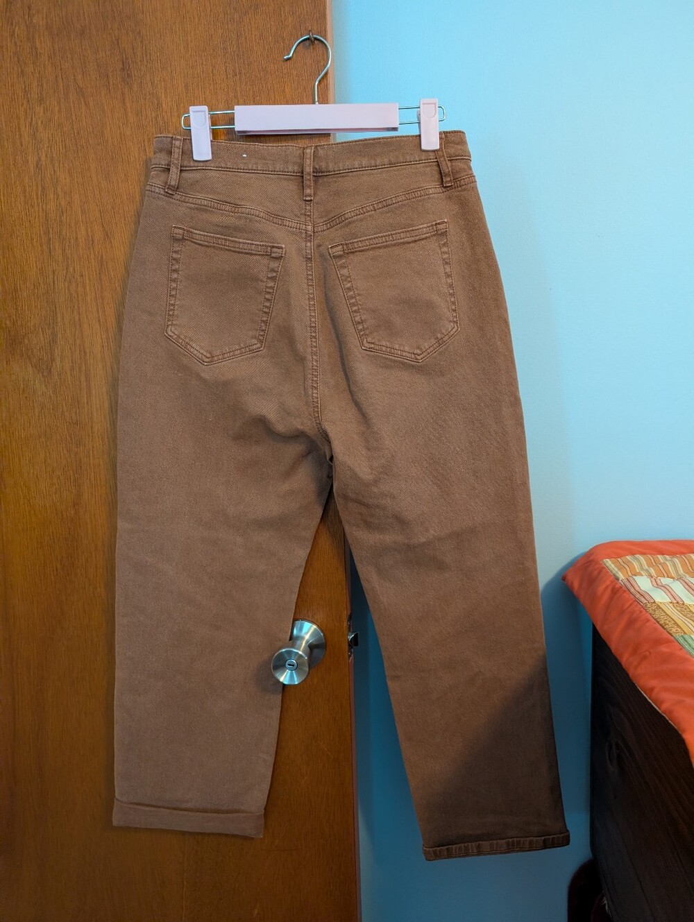 LOFT Women's Brown High Rise Straight Leg Heavyweight Pants Size 28 - Picture 5 of 5